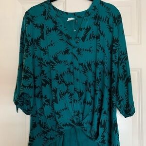 Anthropologie Akemi and Kin Teal Blouse XS
